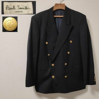 ポールスミス(Paul Smith)の美品✨Paul Smith テーラードジャケット 紺ブレ ダブル 金ボタン XL(テーラードジャケット)