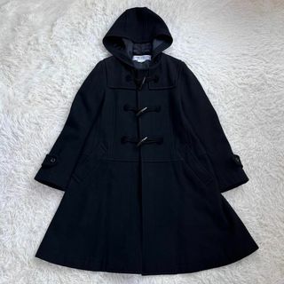 COMME des GARCONS - 【美品】コムデギャルソン　コムコム　フレア&ロング ダッフルコート　メルトン　黒