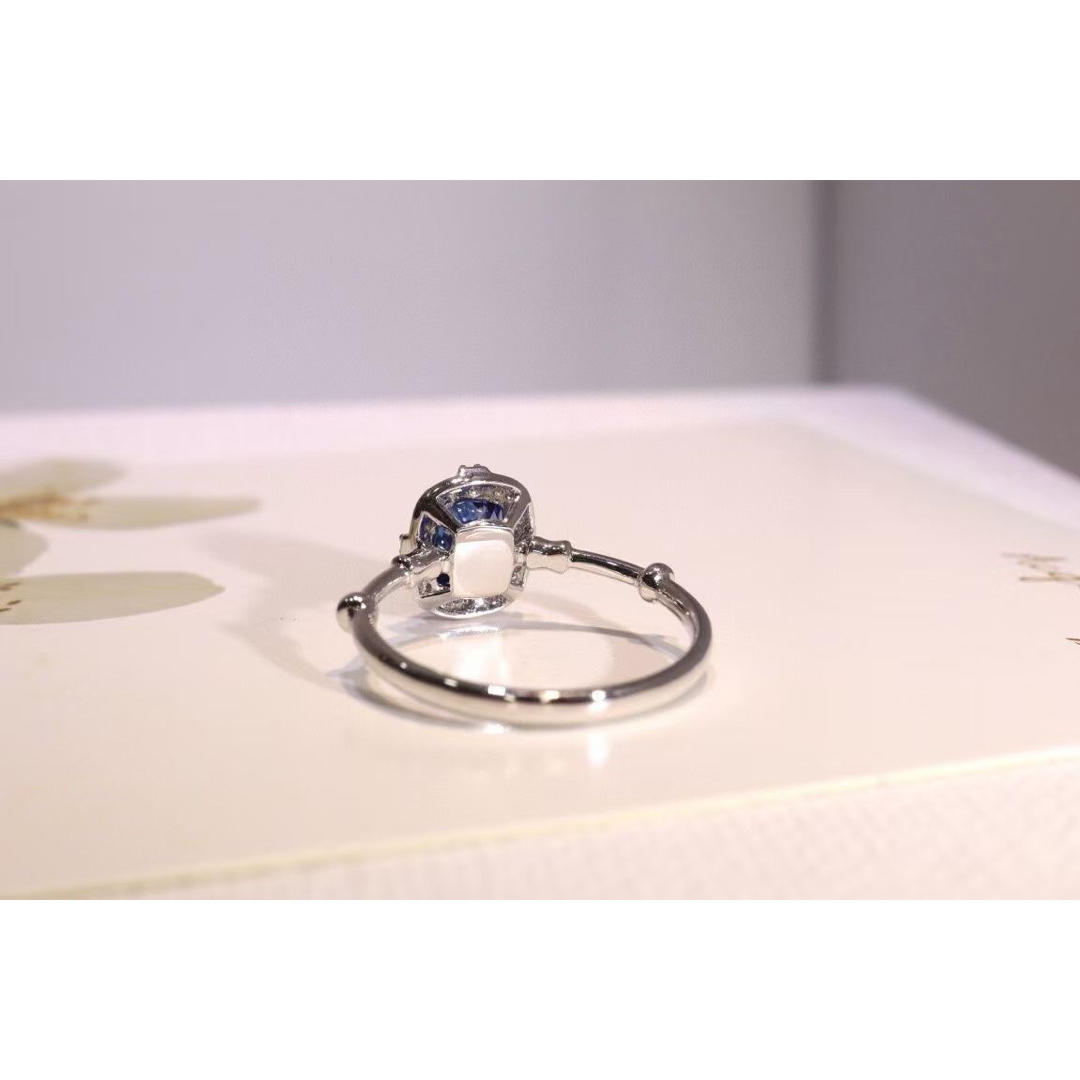 天然 ロイヤルブルーサファイア ダイヤ リング1.27ct k18 f レディースのアクセサリー(リング(指輪))の商品写真