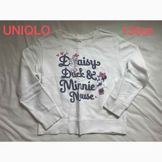 ユニクロ(UNIQLO)の130㎝☆ユニクロ☆UNIQLO☆トレーナー☆トップス☆ディズニー☆白☆(Tシャツ/カットソー)