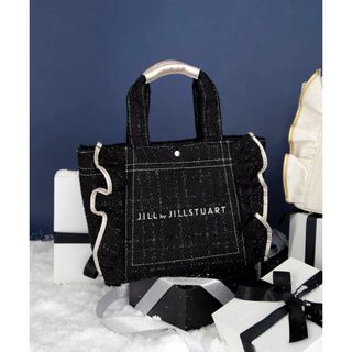 ジルバイジルスチュアート(JILL by JILLSTUART)の正規品　JILL by JILL STUART  フリルトート小（ラメ）ブラック(トートバッグ)