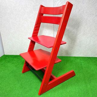 ストッケ(Stokke)の美品！ストッケ　トリップトラップ　レッド　かわいい(その他)