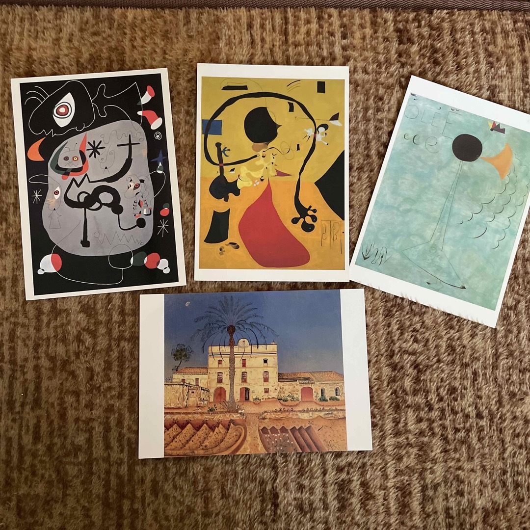 ミロ展　ポストカード4枚 エンタメ/ホビーのコレクション(使用済み切手/官製はがき)の商品写真