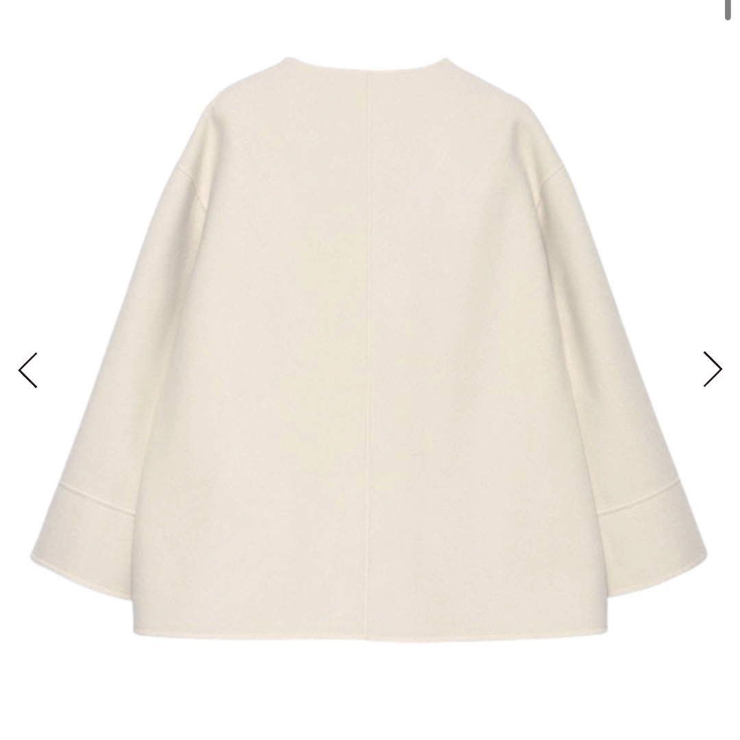 バイカラーショートリバーコート （ECRU） アニュアンス anuans バイカラーショートリバーコート （ECRU） -靴