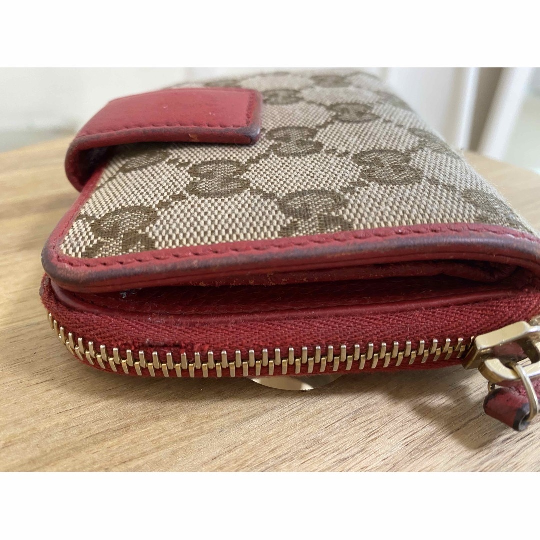 Gucci(グッチ)のグッチ GUCCI 2つ折り財布 GGキャンバス ベージュ レディースのファッション小物(財布)の商品写真