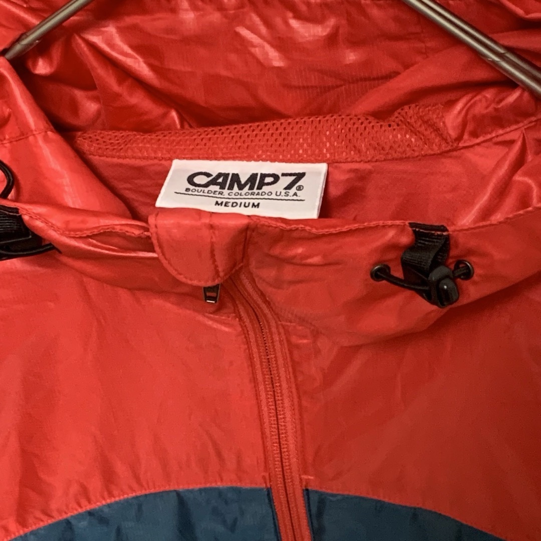 CAMP7®️キャンプ7ナイロンパーカーMレッド×ネイビー メンズのトップス(パーカー)の商品写真