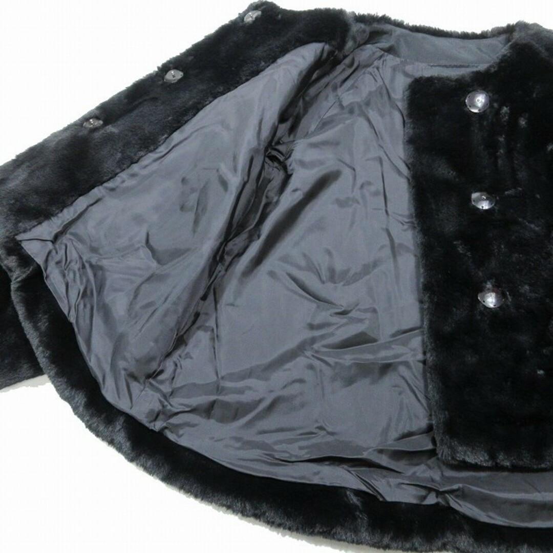 René(ルネ)の極美品 20AW ルネ Rene フェイクファー ジャケット ブルゾン 36 黒 レディースのジャケット/アウター(ブルゾン)の商品写真
