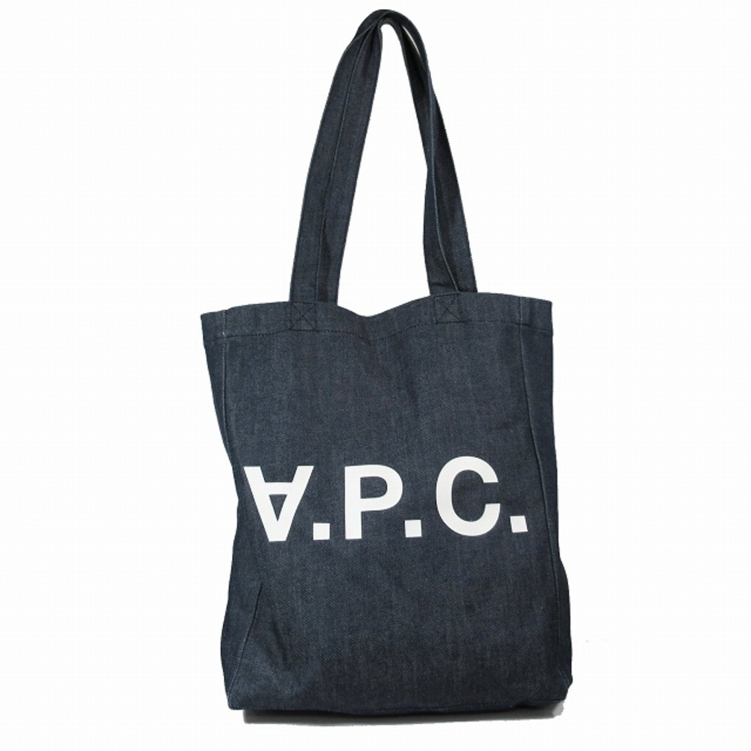 アーペーセー A.P.C. デニム トート ハンドバッグ 肩掛け ロゴ プリント59cmヨコ