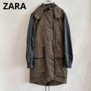 ZARA - ZARA ザラ　フェイクレザー　キルティングライナー付き　モッズコート