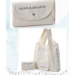 ディーンアンドデルーカ(DEAN & DELUCA)のDEAN&DELUCA☆ショッピングバッグ☆ナチュラル エコバッグ 折りたたみ(エコバッグ)