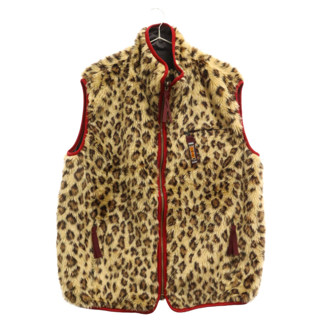 KAPITAL(キャピタル)のKAPITAL キャピタル Leopard Pattern Boa Fleece Reversible Vest K1811SJ181 レオパードパターン フリースベスト リバーシブル ブラウン メンズのトップス(ベスト)の商品写真