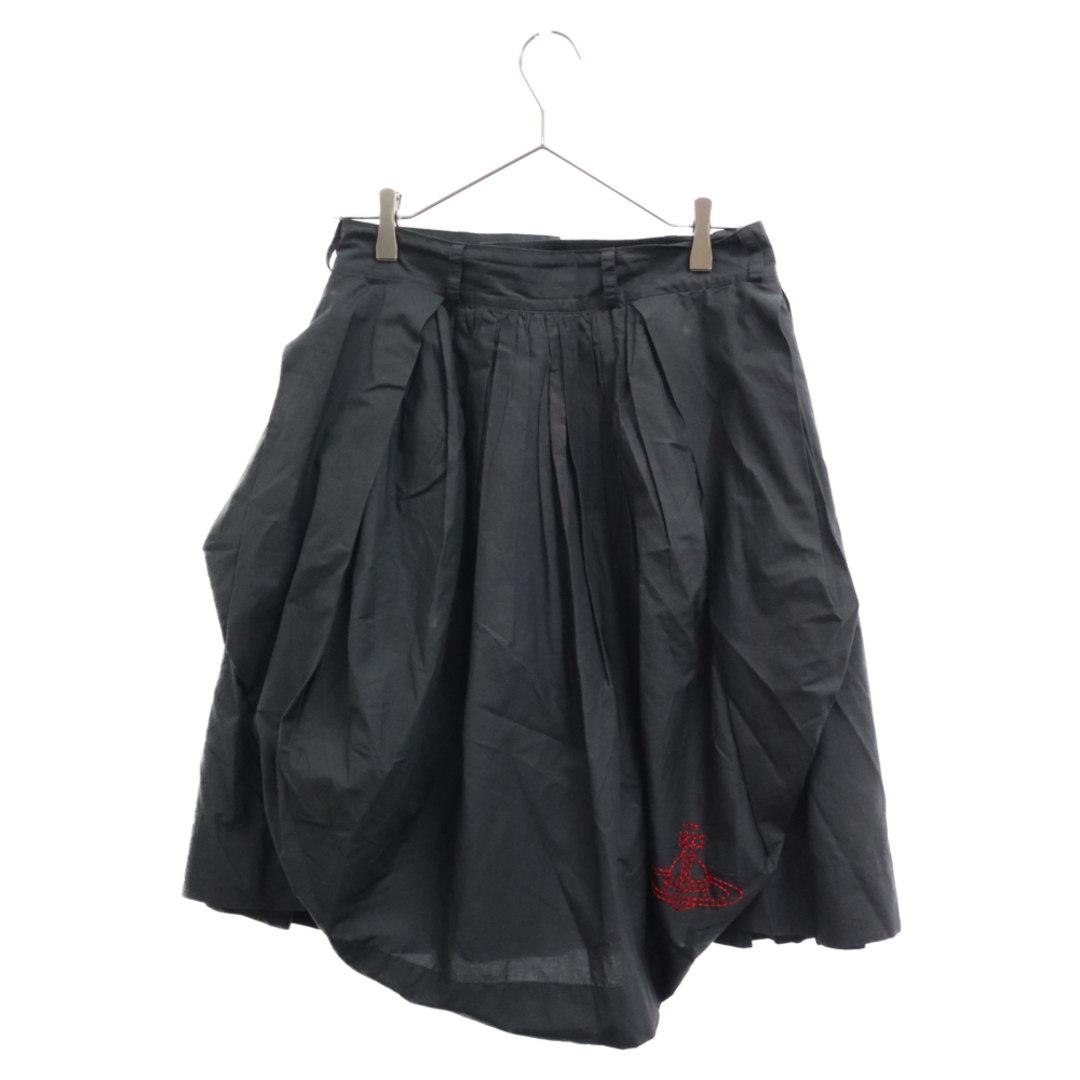 Vivienne Westwood(ヴィヴィアンウエストウッド)のVivienne Westwood ヴィヴィアンウエストウッド RED LABEL 4196M レッドレーベル コットン プリーツ スカート ブラック レディースのスカート(ひざ丈スカート)の商品写真