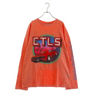 cvtvlist カタリスト FRONT PRINT L/S TEE 2201050301 フロントプリント 長袖Tシャツ カットソー オレンジ(Tシャツ/カットソー(七分/長袖))