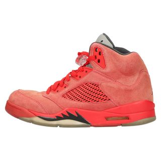 ナイキ(NIKE)のNIKE ナイキ AIR JORDAN 5 RETRO RED SUEDE 136027-602 エアジョーダン 5 レトロ レッドスウェード ハイカットスニーカー US9.5/27.5cm レッド(スニーカー)