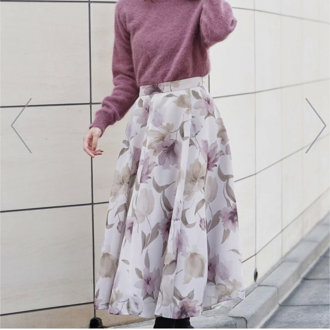 Noela(ノエラ)のノエラ ぼかしフラワースカート レディースのスカート(ロングスカート)の商品写真
