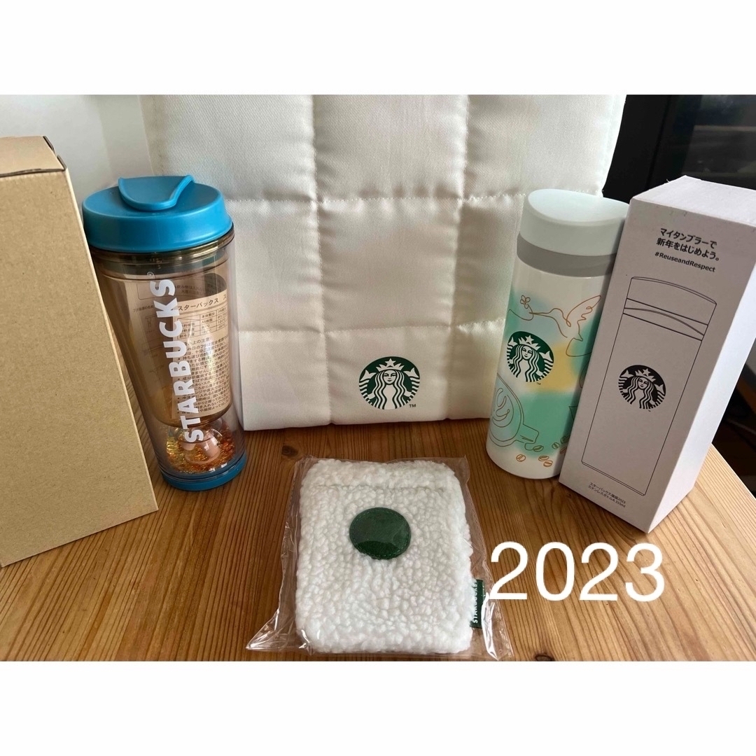 Starbucks(スターバックス)のおまけ付き スタバ 福袋 2023 2024 トート タンブラー 豆 券 10点 レディースのバッグ(トートバッグ)の商品写真