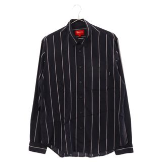 シュプリーム(Supreme)のSUPREME シュプリーム 19AW Stripe Shirt ストライプ 長袖シャツ ネイビー(シャツ)