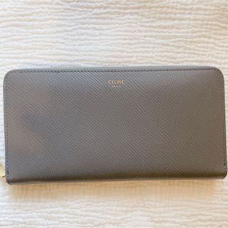 セリーヌ(celine)の【celine】セリーヌ ラージジップウォレット 長財布 グレー系(財布)