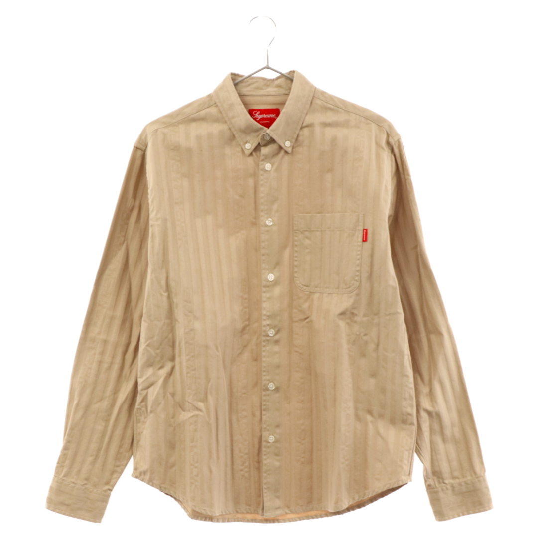 Supreme(シュプリーム)のSUPREME シュプリーム 20AW Jacquard Stripe Twill Shirt ジャガード ストライプツイル長袖シャツ タン/ベージュ メンズのトップス(シャツ)の商品写真