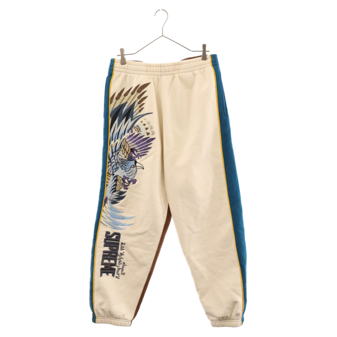 37センチワタリSUPREME シュプリーム 23SS Falcon Sweatpant ファルコン エンブロイダリーロゴ スウェットパンツ アイボリー/ブラウン