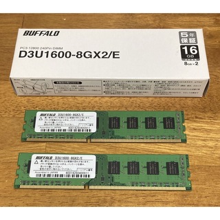 Buffalo - D3N1333-B8GBJ 8GBx2枚 DDR3 SDRAM 合計16GBの通販 by