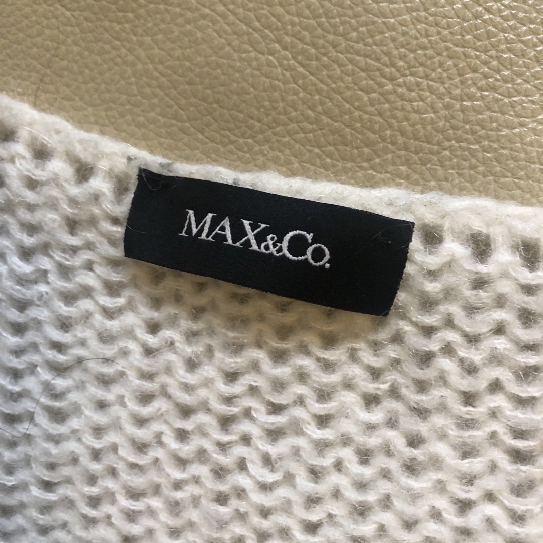 Max & Co.(マックスアンドコー)のMAX&Co. ニットSサイズ　ホワイト×モスグリーン×ブラック×グレー レディースのトップス(ニット/セーター)の商品写真