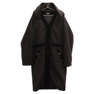 JIL SANDER ジルサンダー 16AW CONVERTIBLE COAT JSMI471020 フード付きコンバーチブルコート ロングジャケット ブラック