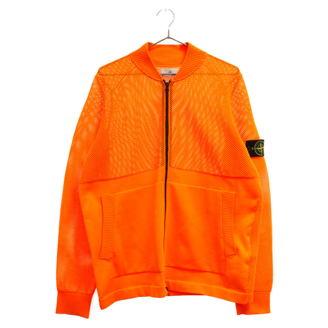 STONE ISLAND(ストーンアイランド)のSTONE ISLAND ストーンアイランド FLUO KNIT SWEAT ニット ジップアップ ブルゾン ジャケット オレンジ 7015561A4 メンズのジャケット/アウター(フライトジャケット)の商品写真