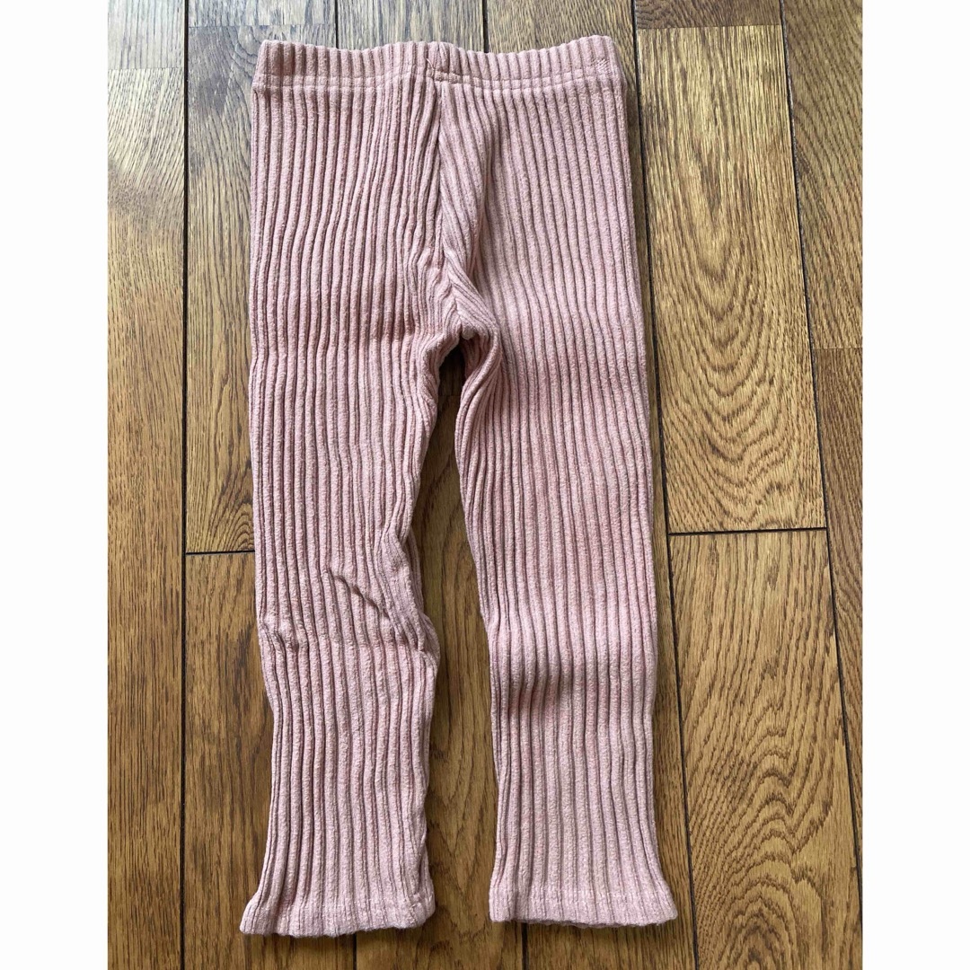 韓国子供服 厚手レギンス XL(110cm)ぐらい ピンク - ボトムス・スパッツ
