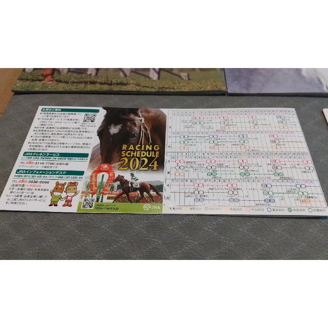 【オマケ多数！】JRA 2024レーシングスケジュール エンタメ/ホビーのエンタメ その他(その他)の商品写真