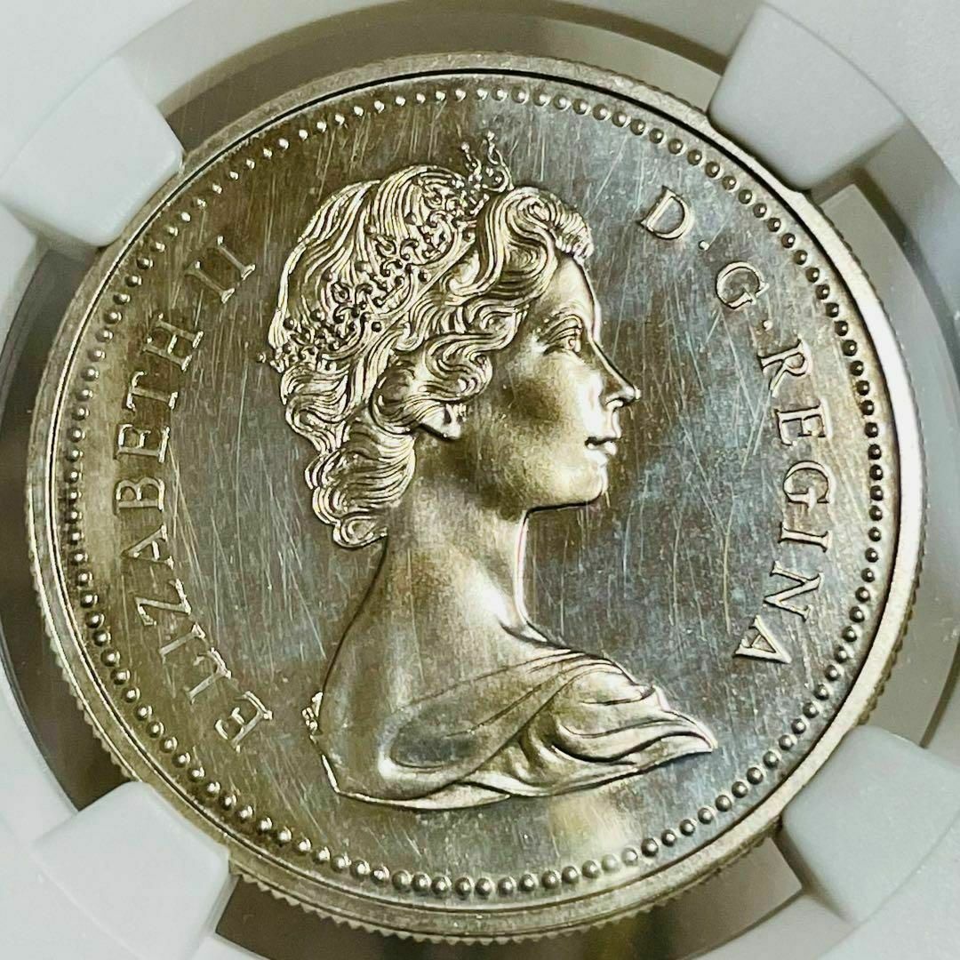 1971年発行国カナダ ブリティッシュコロンビア 銀貨 1971 NGC SP63 1ドル