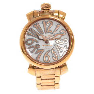 ガガミラノ(GaGa MILANO)のGaGa MILANO ガガミラノ MANUALE マヌアーレ アナログ クォーツ 腕時計 ゴールド 6021(腕時計)