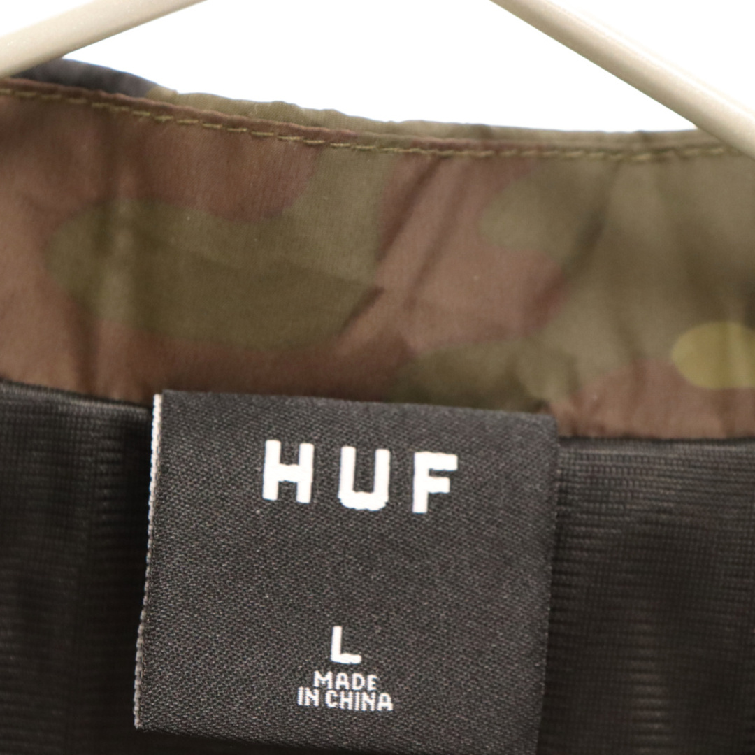 HUF - HUF ハフ カモ柄 ロゴプリント スナップボタンナイロンコーチ