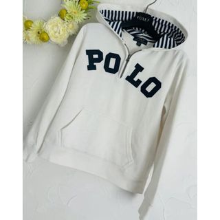 ポロラルフローレン(POLO RALPH LAUREN)のあきえり様専用　ラルフローレン　白　パーカー　ストライプ　10-12 150(ジャケット/上着)