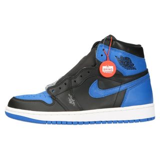 ナイキ(NIKE)のNIKE ナイキ AIR JORDAN 1 RETRO HIGH OG ROYAL 555088-007 エアジョーダン1レトロハイオージーロイヤル ハイカットスニーカー US8.5/26.5cm ブラック/ブルー(スニーカー)