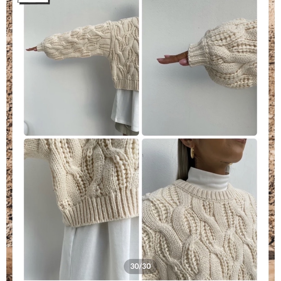 TABLET hotel solid cable knit「balloon」