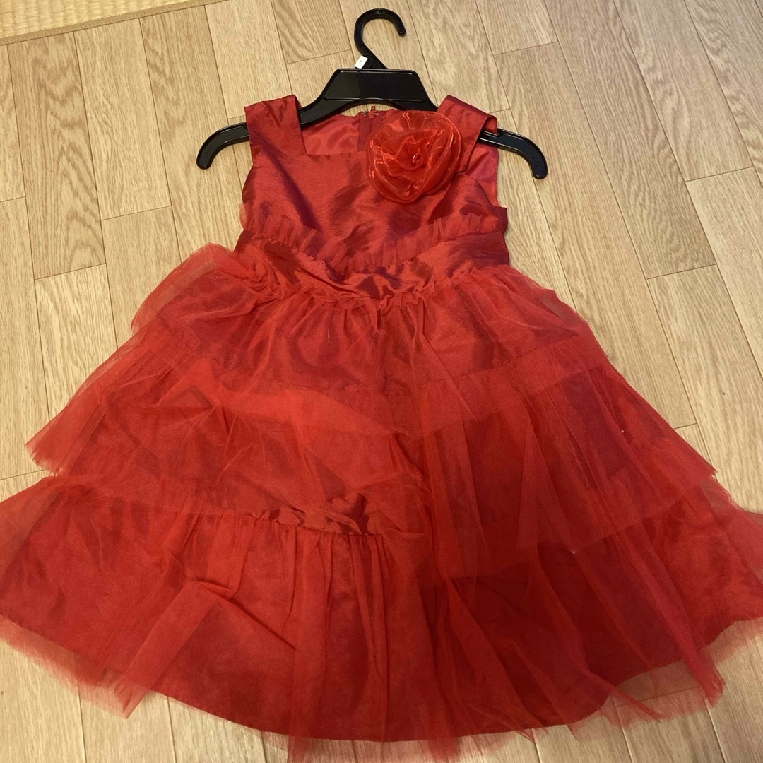 Catherine Cottage(キャサリンコテージ)の赤ドレス　120 キッズ/ベビー/マタニティのキッズ服女の子用(90cm~)(ドレス/フォーマル)の商品写真