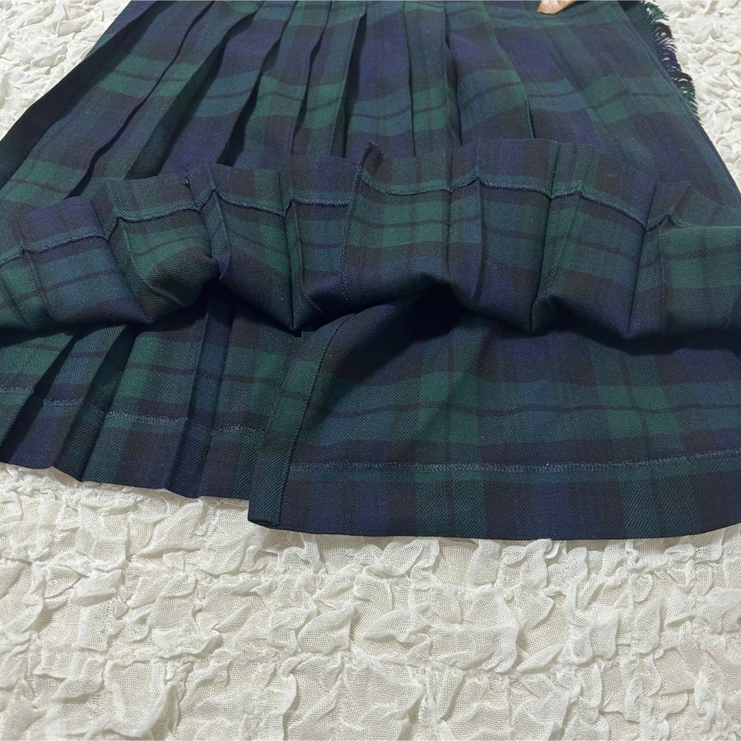 Ralph Lauren(ラルフローレン)のラルフローレン イングランド製 ブラックウォッチ チェック スカート グリーン レディースのスカート(ロングスカート)の商品写真