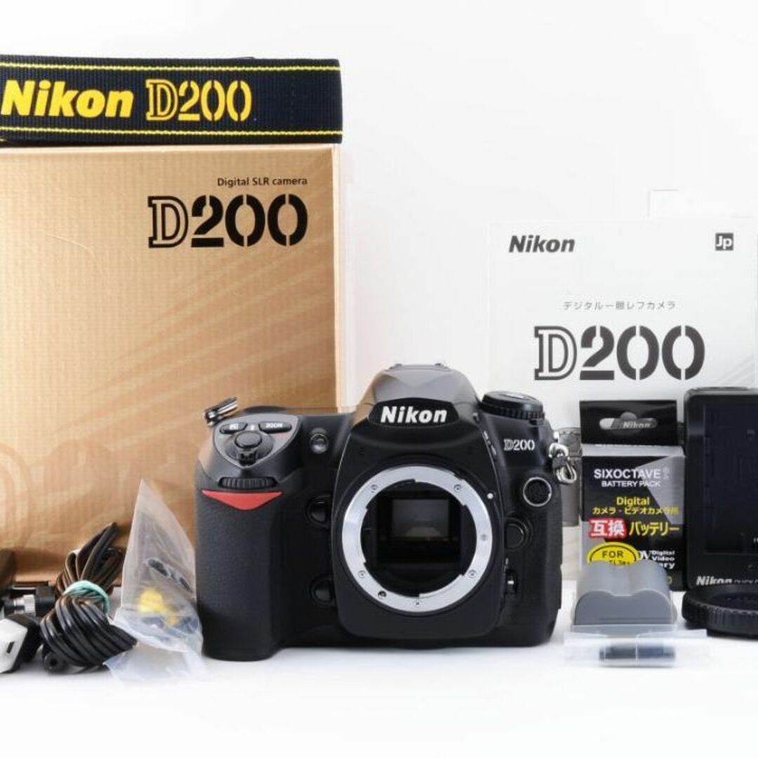 美品　NIKON ニコン D200 箱 説明書付き デジタル ボディ C404asd09