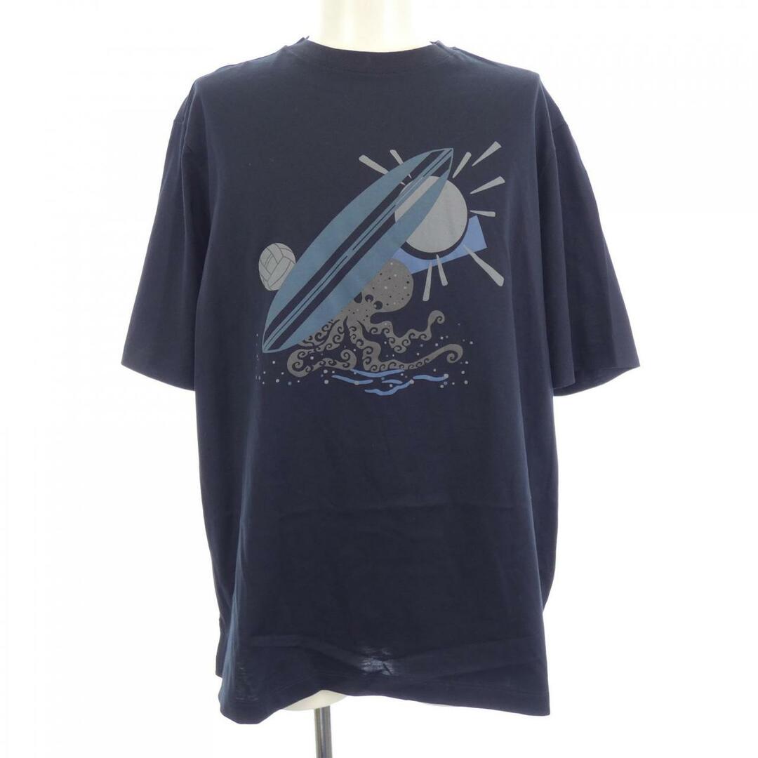 HERMES 2023SS Poulp’Watch Tee エルメス プールプウォッチTシャツ 半袖カットソー プリント タコ サーフィン スリット ホワイト サイズXL【230905】【-A】【me04】