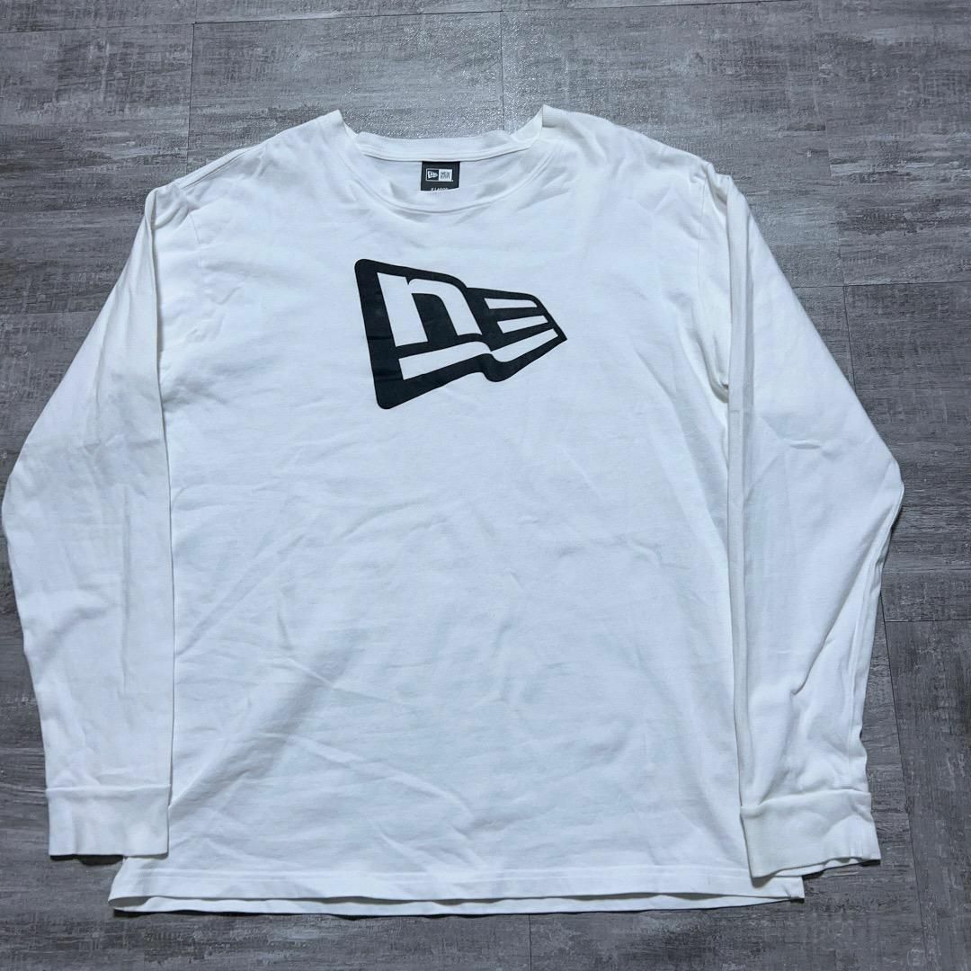 NEW ERA ニューエラ ロンT 長袖Tシャツ ロゴ 白 XL | フリマアプリ ラクマ