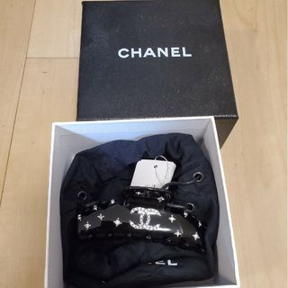 新品‼️未使用 シャネル CHANEL ヘアクリップ 黒 ラインストーンCoCo