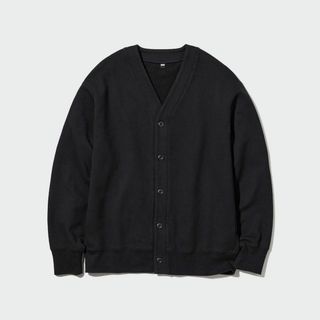 ユニクロ(UNIQLO)の【値引中】ユニクロ スウェットカーディガン 黒L(カーディガン)