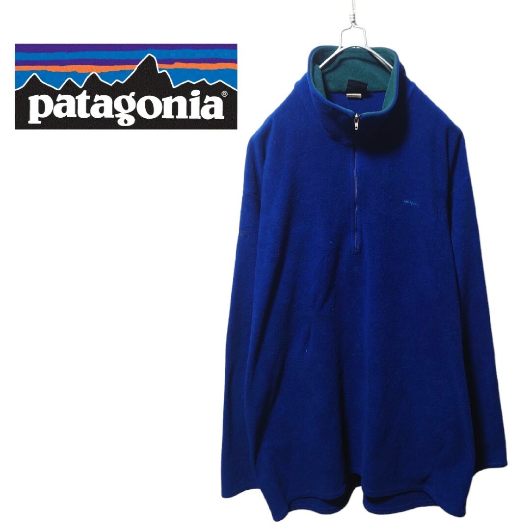 ブルー○ブランド【Patagonia】USA製 プルオーバー フリースジャケット A-1576