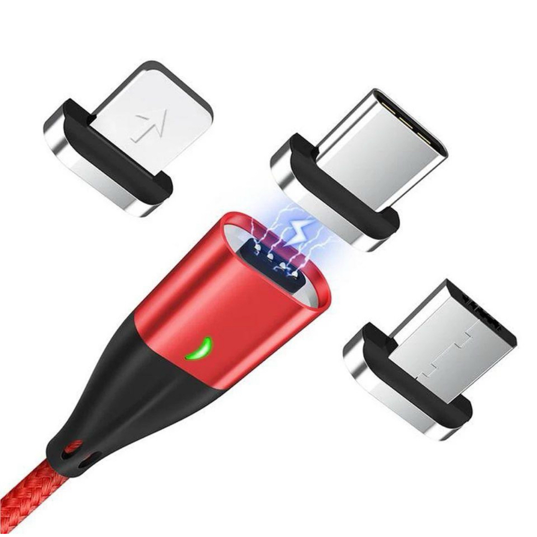 TOPK 磁気ケーブル高速充電器 2M レッド　5 スマホ/家電/カメラのスマートフォン/携帯電話(バッテリー/充電器)の商品写真