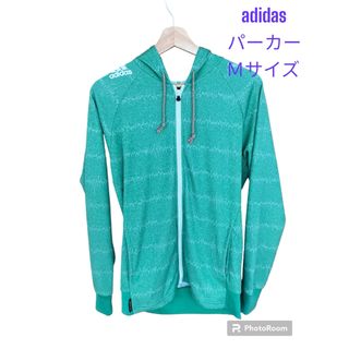 アディダス(adidas)のadidas Ｍサイズ　グリーンパーカー(パーカー)