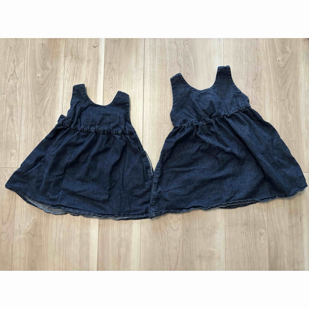 デニム ワンピース 女の子 100cm 110cm キッズ/ベビー/マタニティのキッズ服女の子用(90cm~)(ワンピース)の商品写真