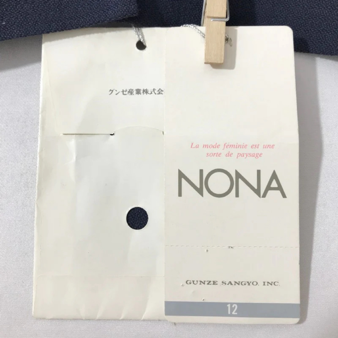 新古品 NONA ノナ ひざ丈スカート サイズ12 / 約L ネイビー シンプル レディースのスカート(ひざ丈スカート)の商品写真