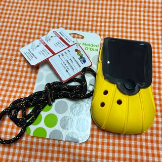 クロックス(crocs)のクロックス super molded o’dial ジビッツ穴付ケース イエロー(その他)