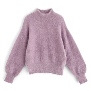 グレイル(GRL)の新品　GRL グレイル フェザーニットトップス  ピンク(ニット/セーター)